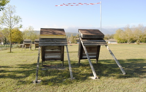 Cibles à 50m avec le feutre bitumeux qui attendait dans le local